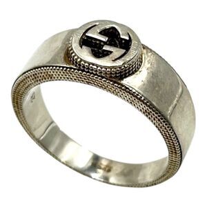 Gucci Ring 925 Interlocking G Ring / Ring Sv925 Men's Star Ring Silver 925